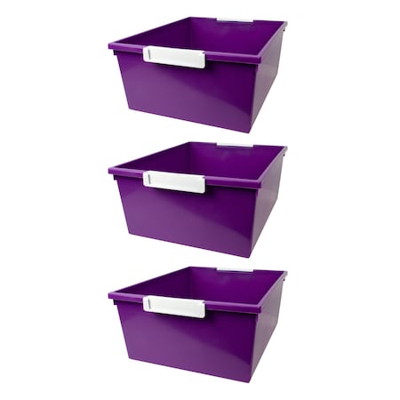 Tattle Tray, Purple, Plastic, 3 PK